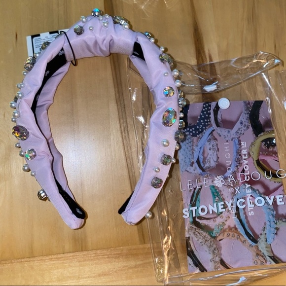 Lele Sadoughi x Stoney Clover Lane Headband Lilac NWT - Picture 7 of 8